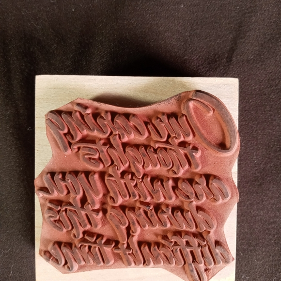 Our Caring Thoughts Are With You During This Difficult Rubber Stamp - Picture 3 of 4